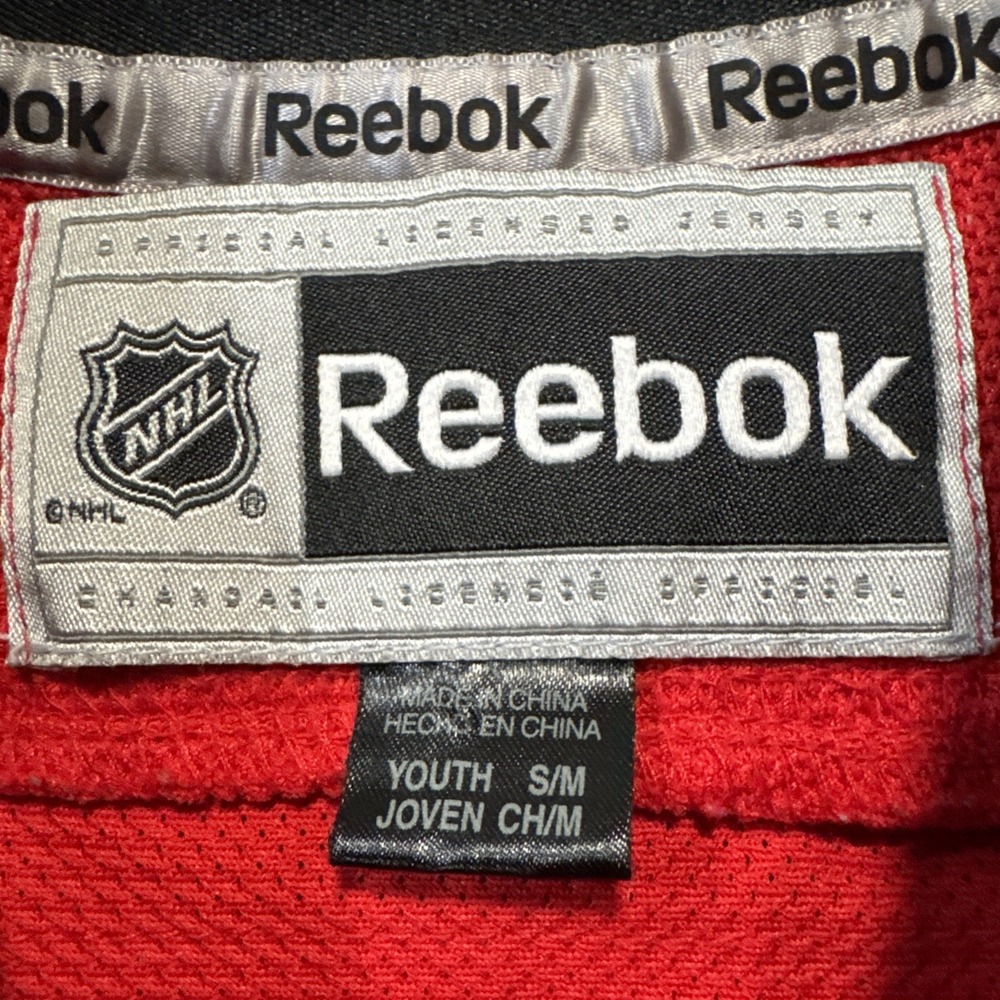 Patrick Kane Chicago Blackhawks Reebok Premier Home Red Jersey Stitch Youth S/M - Picture 5 of 9